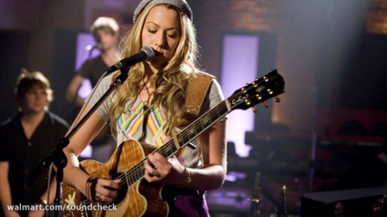 Colbie Caillat performing at Walmart Soundcheck