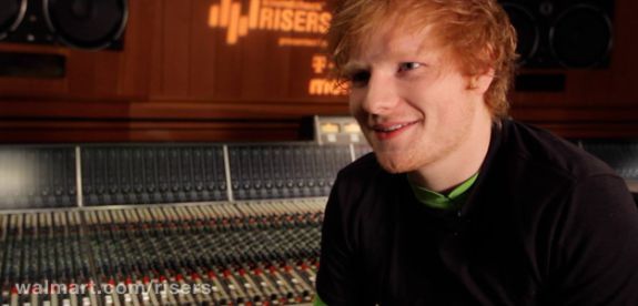 Ed Sheeran appears on Walmart Risers for an intervew