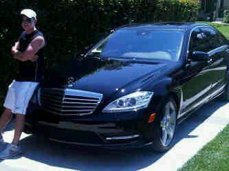 Jesse McCartney with his Mercedes