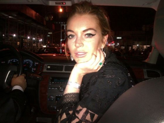 Lindsay Lohan big eyelashes