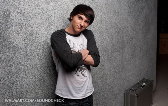 Mitchel Musso on Walmart Soundcheck with arms folded