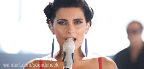 Nelly Furtado close-up during her Walmart Soundcheck performance